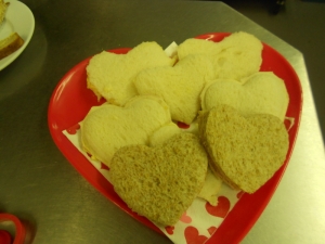 Even heart shaped sandwiches!