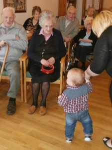 Sara joins in the dancing