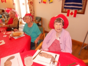 Tilly and Kath enjoying Canada Day Celebrations
