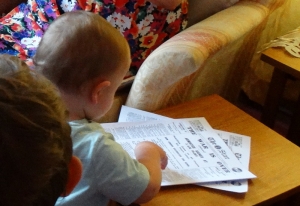 We have a very young reader of The Daily Sketch!