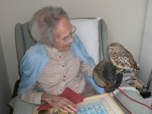 Nellie with the little owl