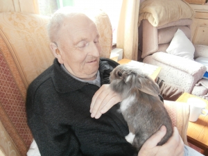 Frank with the rabbit,could this one be for the pot?!!
